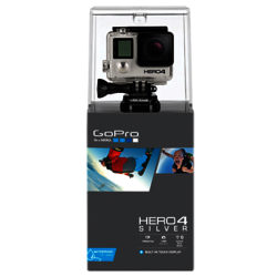 GoPro Hero4: Silver Edition Camcorder, HD 1080p, 12MP, Bluetooth, Wi-Fi, Waterproof, Touch Screen